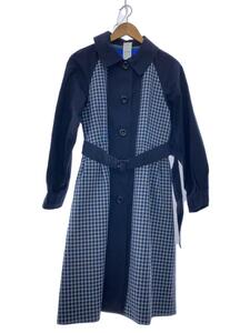 BURBERRY BLUE LABEL* Burberry Blue Label /55A20-240-29/ trench coat /38/ cotton / navy / tartan check 