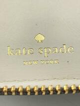 kate spade new york◆2つ折り財布/エナメル/GRY/無地/レディース_画像3