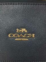 COACH◆トートバッグ/レザー/NVY/無地/F79608_画像5