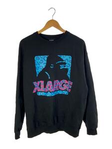 X-LARGE◆スウェット/M/コットン/BLK/101213012030/21AW/LEOPARD OG CREWNECK SWEAT