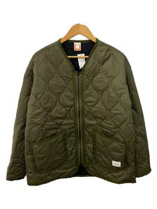 UNDEFEATED◆QUILTED JACKET/L/ナイロン/GRN/無地/JP20009