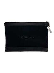 BALENCIAGA◆セカンドバッグ/クラッチバッグ/キャンバス/ブラック/373840 1000 A 538735