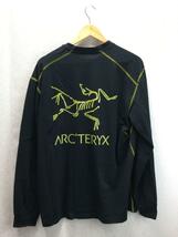 ARC’TERYX◆SYSTEM_A/始祖鳥/長袖Tシャツ/L/BLK/プリント_画像2