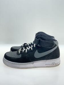 NIKE◆AIR FORCE 1 MID 07/エアフォースミッド/ブラック/315123-025/25.5cm/ブラック