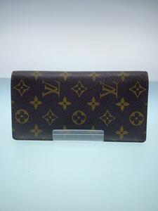 LOUIS VUITTON◆ポルト・フォイユ・ブラザ_モノグラム・キャンバス_BRW/PVC/BRW/メンズ/M66540