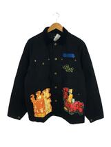 X-LARGE◆DUCK COVERALL JACKET/カバーオール/L/コットン/BLK_画像1