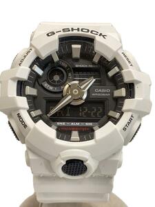 CASIO◆クォーツ腕時計・G-SHOCK/デジアナ/ラバー/BLK/WHT