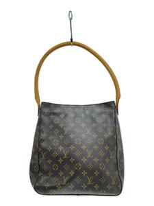 LOUIS VUITTON◆ルーピングGM_モノグラム・キャンバス_BRW/PVC/BRW