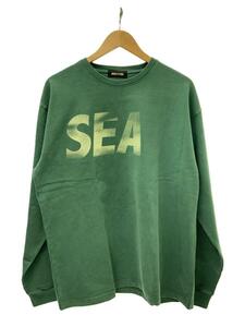 WIND AND SEA◆長袖Tシャツ/L/コットン/GRN/無地/WDS-O-SEA-23-Q3-CS-01