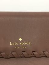 kate spade new york◆長財布/レザー/PNK/無地/レディース_画像3