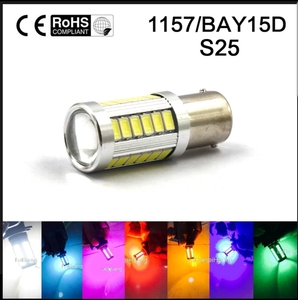 bay15d ledバルブ　S25 2個セット　ホワイトまたはアンバーまたはレッド　180度　ピン段違い