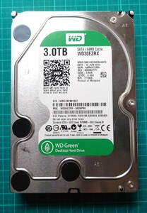 【WD】WD Green 3TB 正常　電源投入回数：1544回　使用時間：19,918時間