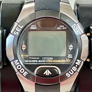 CITIZEN ダイバーウォッチ CYBER AQUALAND NX D710【ジャンク品】