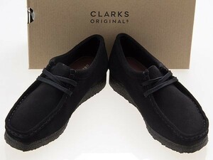 新品/CLARKS/クラークス/WALLABEE/ワラビー/BLACK SUEDE/ブラック スエード/女性用/26155522/24.5cm