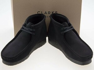  новый товар /CLARKS ORIGINALS/ Clarks оригинал z/WALLABEE BOOT/wala Be ботинки /BLACK SUEDE/ черный замша / чёрный /26155517/26.0cm