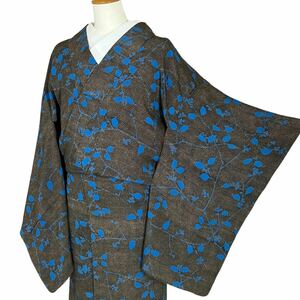 アンティーク着物 一つ紋 袷着物 着物 きもの リメイク リサイクル着物 kimono 中古 仕立て上がり 身丈155.5cm 裄丈61cm