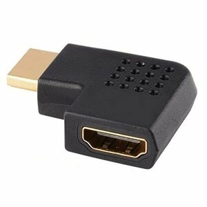 【VAPS_1】HDMI 方向変換アダプタ 90度 左方向 オス-メス L字 L型 延長コネクタ 延長アダプタ 送込