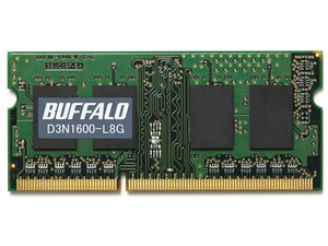 ヤフオク最安値 BUFFALO PC3L-12800対応 204PIN DDR3 SDRAM 8GB D3N1600-L8G【送料無料】#YBM02