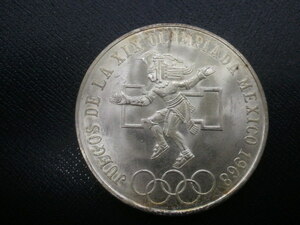 ☆【外国貨幣・銀貨幣】1968年 メキシコオリンピック銀貨 25ペソ銀貨/メキシコ硬貨 オリンピック記念☆