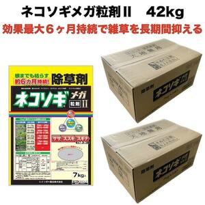 除草剤 強力 粒剤 顆粒 7kg×6袋 ネコソギメガ 粒剤 II 42kg 土壌処理型 レインボー薬品 業務用にも 約６ヶ月持続 II II