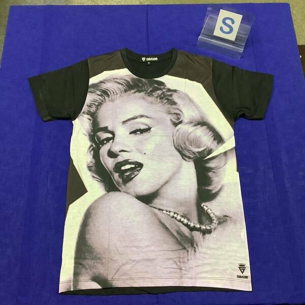 DBR7S2. デザインTシャツ　Sサイズ　Marilyn Monroe ③ マリリンモンロー　半袖 黒