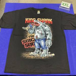 SR2D2. デザインTシャツ　XXLサイズ　KING SHARK キングシャーク　スーサイド・スクワッド　黒色