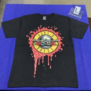 SR2B1. バンドデザインTシャツ　Lサイズ　GUNS N’ ROSES 17 ガンズアンドローゼズ　GNR 半袖 黒