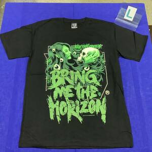 SR2B1. バンドデザインTシャツ　Lサイズ　BRING ME THE HORIZON ④ ブリングミーザホライズン　BMTH 半袖 黒