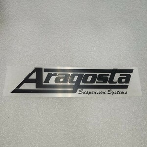 Aragosta アラゴスタ サスペンション オフィシャルステッカー ブラック 文字抜き カッティングステッカー