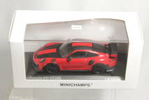MINICHAMPS 1/43 ポルシェ 911 GT2 RS ( 991.2 ) red / black wheels 2018_画像1