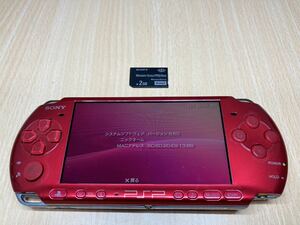 PSP3000レッド　メモリースティック付き　SONY ソニー プレイステーションポータブル 