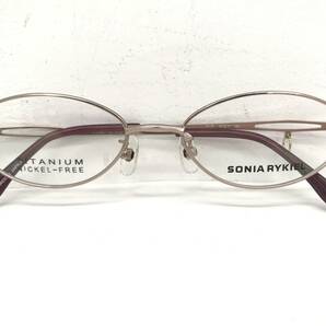 8K-120 新品 未使用 眼鏡 メガネフレーム SONIA RYKIEL 国産 日本製 オーバル Ti-P フルリム シンプル ソニアリキエル 女性 男性 レディーの画像10