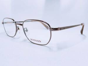 2B-16 メガネ メガネフレーム 眼鏡 RONSON ロンソン ブランド チタン 軽量 17g フルリム 金属 メンズ 男性 女性 レディース シンプル 茶色