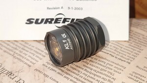 【美品】SUREFIRE KL1 初期型放熱FIN付きLEDヘッドHA KL1-HA-WH 3-6V E1/E2等対応 16-17ルーメン シュアファイア　検（6P