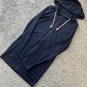 レディース♪UVカットロングパーカー紺M★新品39