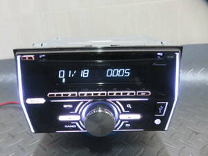 動作保証付/W3635/カロッツェリア CDプレーヤー FH-580 カーオーディオ CD USB/AUX 2DIN 電源配線付き