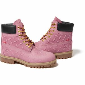 新品 26.5 cm US 8.5 Supreme 23AW Timberland Diamond Plate 6 Waterproof Boot シュプリーム ティンバーランド ブーツ Pink ピンク 桃