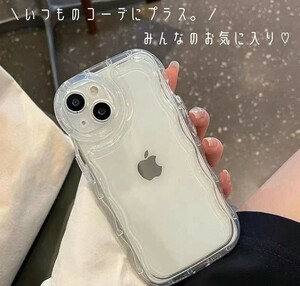 y122020fm saymi's クリア ウェーブ iPhone 11 ケース 手にフィット 透明 シンプル 