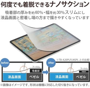 y121801fm エレコム iPad 10.9 第10世代 (2022年) 保護フィルム ペーパーテクスチャ ケント紙タイプ 着脱式 反射防止 紙のような描き心地 