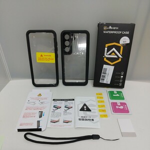 y121107fm anhiem Samsung Galaxy S23 5G 防水ケース 完全防水 指紋認証 タッチ可 耐衝撃 滑り止め 防塵 全面保護 ブラック