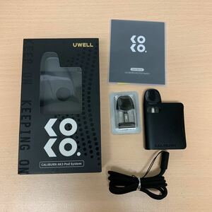 y121513m デジモク UWELL Caliburn AK3 電子タバコ ベイプ VAPE カリバーン POD タイプ スターターキット 本体 2ml ポッド ブラック