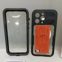 y122008fm iPhone 14 Pro Max ケース 防水 耐衝撃 IP68 防水 防塵 MagSafe 対応 全面保護 ワイヤレス充電対応 ブラック_画像6