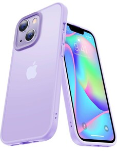 y122021fm CASEKOO iPhone 14 / 15 Plus 用 ケース 耐衝撃 滑り止め MIL規格 指紋防止 ストラップホール付き 黄変防止 パープル