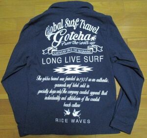 GOTCHA shirt jacket M size embroidery Gotcha with a hood . Logo LONG LIVE SURF surfing 