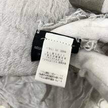 【贅沢品の極み】GUCCI グッチ　ストール　レーヨン　コットン　綿　GG　総柄　ロゴ　グレー　フリンジ_画像5