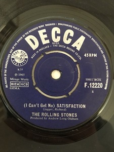 ■UKオリジ7■THE ROLLING STONES / (I CAN'T GET NO)SATISFACTION b/w THE SPIDER AND THE FLY 1965年 英DECCA MONO 音圧抜群 CS付！