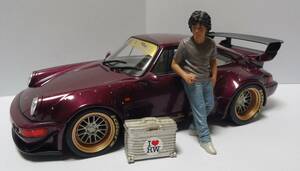 * middle .. figure attaching * Solido 1/18 RWB 964 HEKIGYOKU 2022 ( purple ) [S1807504]