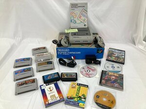 NINTENDO ニンテンドー スーパーファミコン本体 HVC-002 / コントローラー 2点 / ソフト複数 おまとめセット 通電〇【BKBC1021】