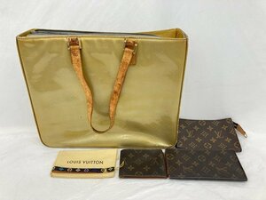 LOUIS VUITTON　ルイヴィトン　ヴェルニ トートバッグ / モノグラム 二つ折り長財布・ポーチ / ストラップ　おまとめセット【BLAB9008】