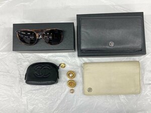 CHANEL シャネル 服飾小物 おまとめセット 財布 コインケース / サングラス / イヤリング【BKAW8014】